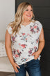 Lasting Laughter Floral Top- Ivory