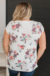 Lasting Laughter Floral Top- Ivory