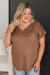 All The Best Short Sleeve Top- Dark Mocha