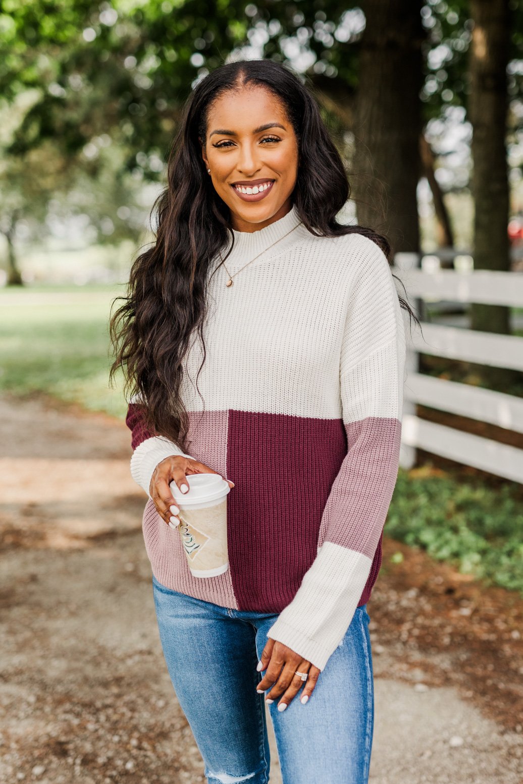 Burgundy color outlet sweater