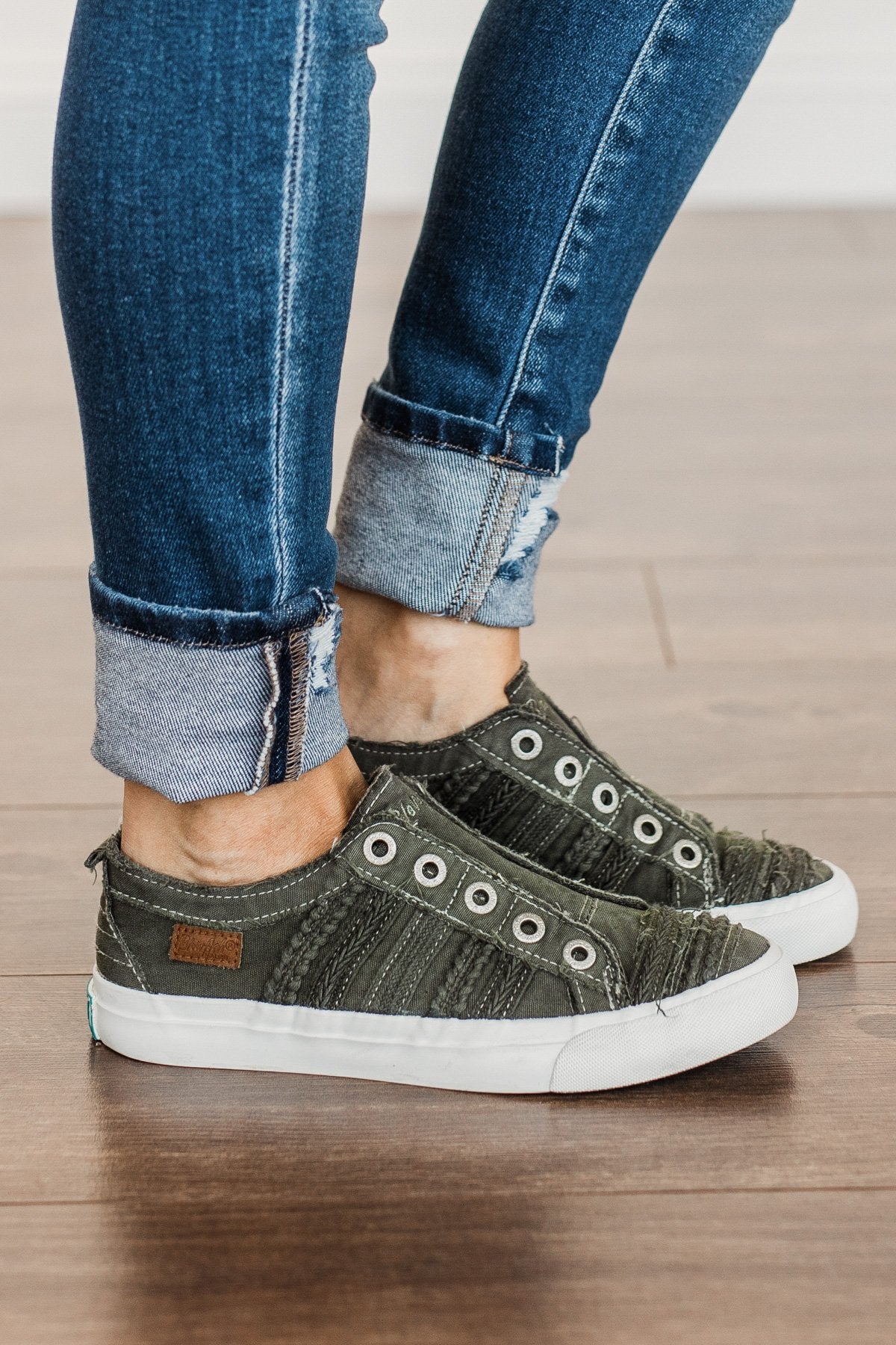 Blowfish Parlane Braided Canvas Sneakers- Desert Sage