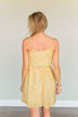 Golden Sunsets Floral Print Dress- Mustard