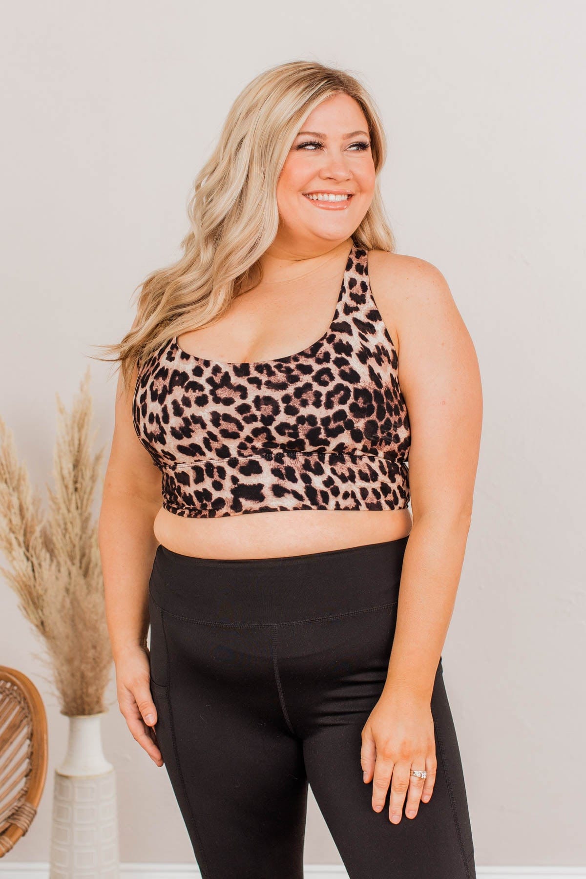 Run With The Lions Sports Bra- Leopard