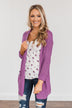 Time For An Adventure Knit Cardigan- Dark Orchid