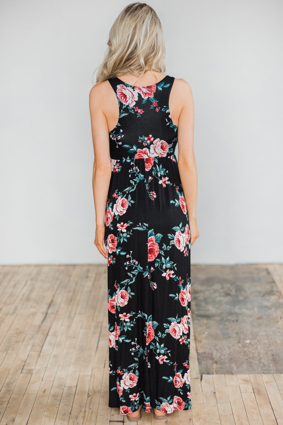 Midnight Dances Black Floral Maxi Dress – The Pulse Boutique