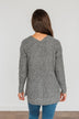 Because Of You Waffle Knit Sweater- Charcoal