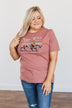 "Stay Wild. Roam Free" Buffalo Graphic Tee- Mauve