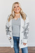 A Blanket Of Love Aztec Knit Cardigan- Ivory & Grey