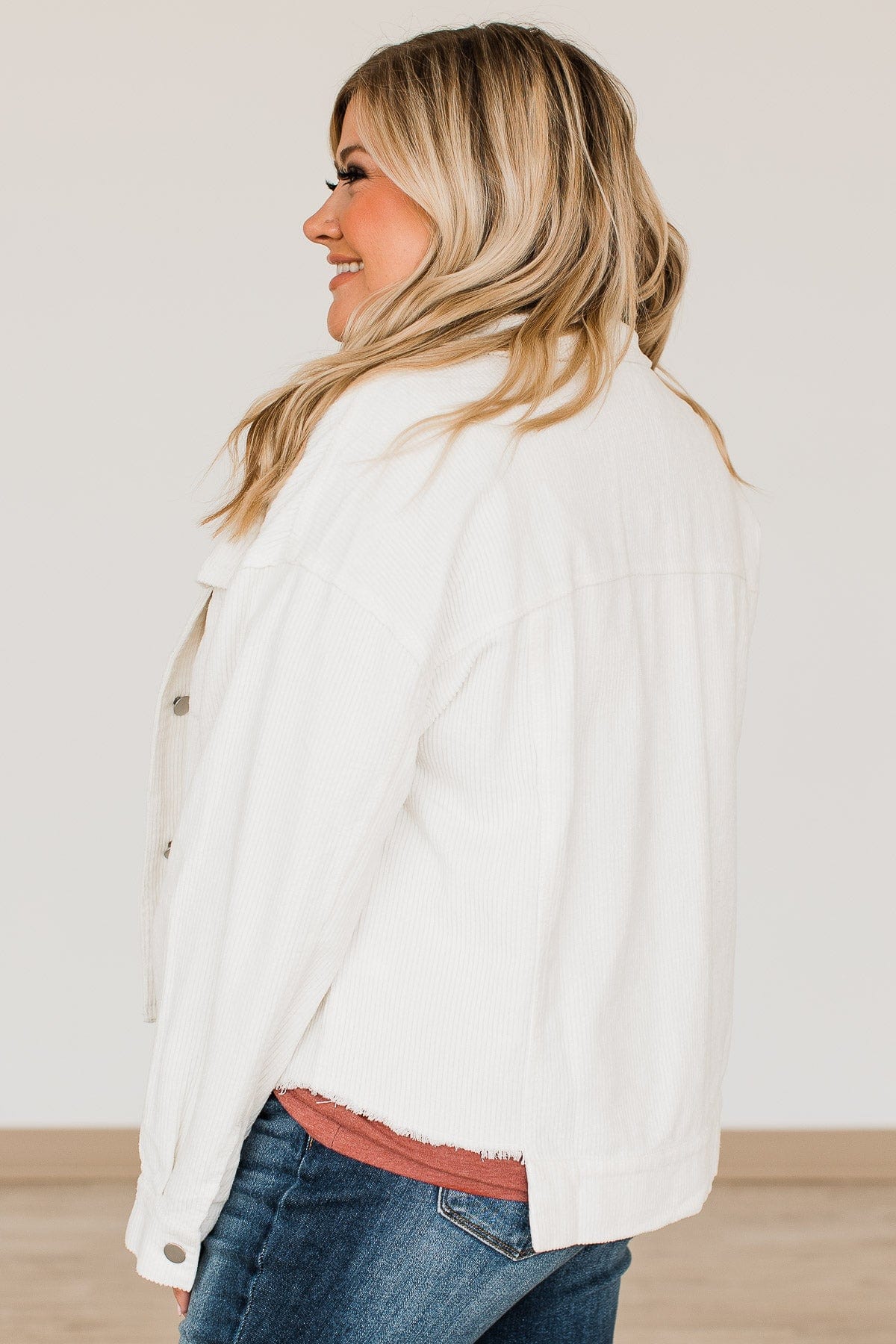 In Her Element Lightweight Corduroy Jacket- Off-White – The Pulse