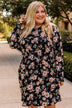 Adorn Your Dreams Floral Dress- Black