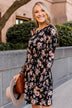 Adorn Your Dreams Floral Dress- Black