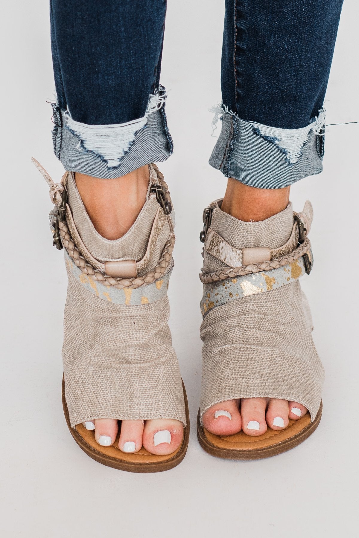 Blowfish Babie Sandals Light Taupe The Pulse Boutique