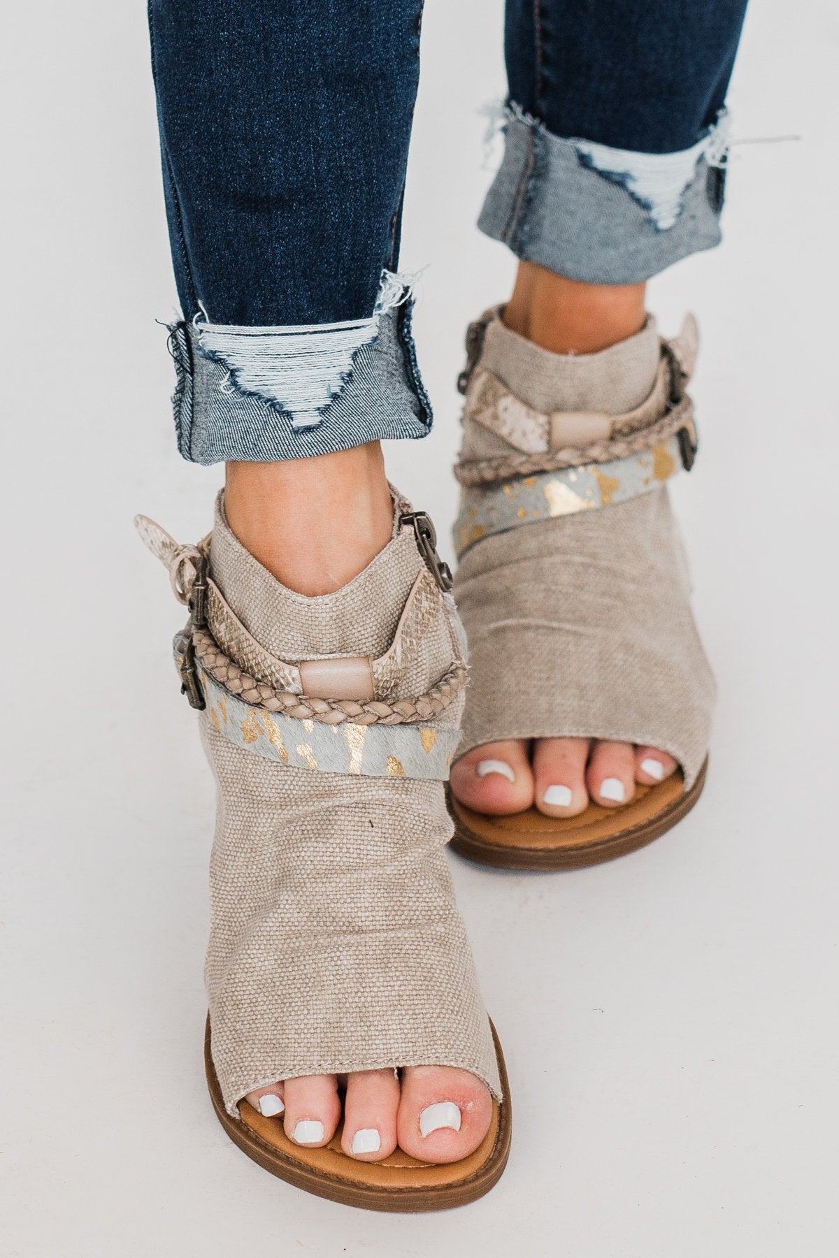 Blowfish Babie Sandals Light Taupe The Pulse Boutique