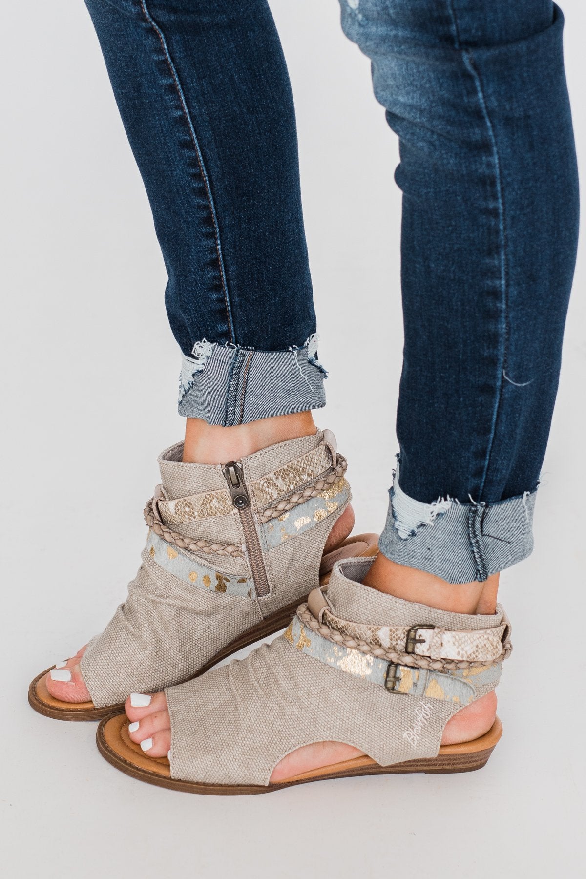 Blowfish Babie Sandals Light Taupe The Pulse Boutique