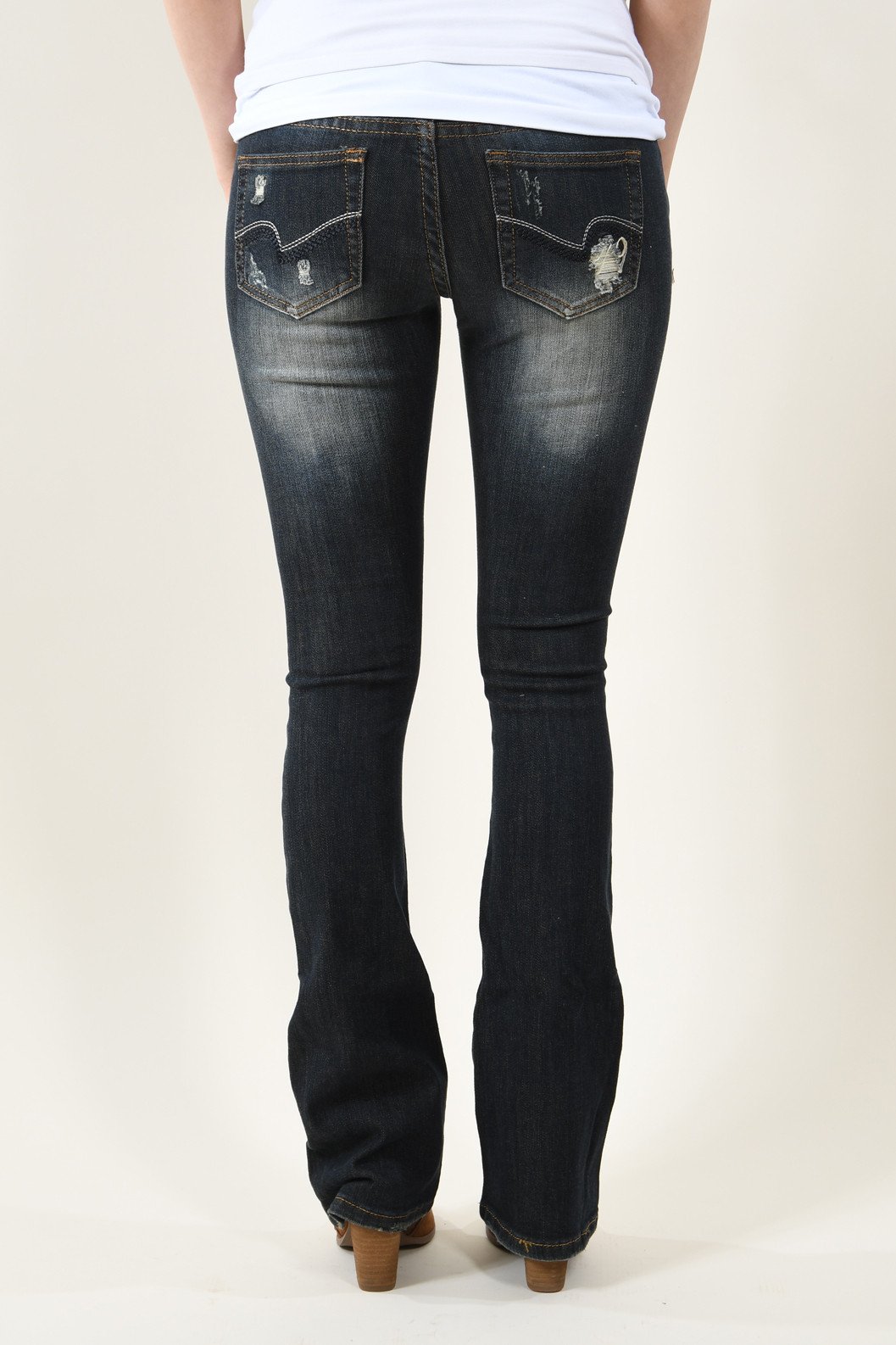Machine Jeans - Dark Distressed Jeans – The Pulse Boutique