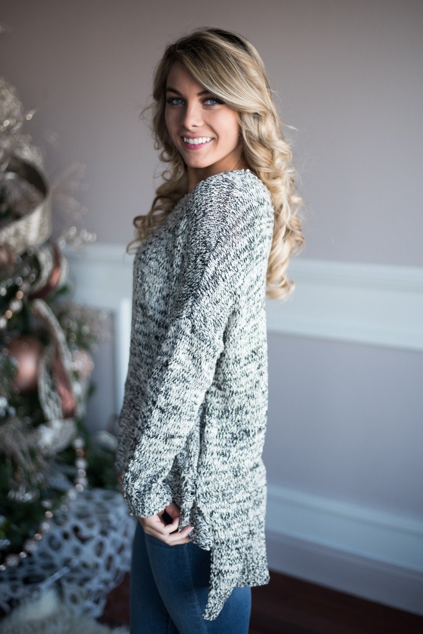 Black Speckled Sweater – The Pulse Boutique