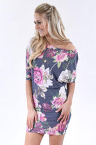 Purple and Blue Tulip Mini Dress - The Pulse Boutique