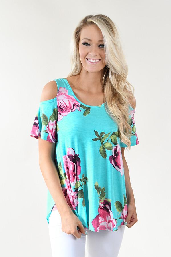 Shine Bright - Teal Floral – The Pulse Boutique