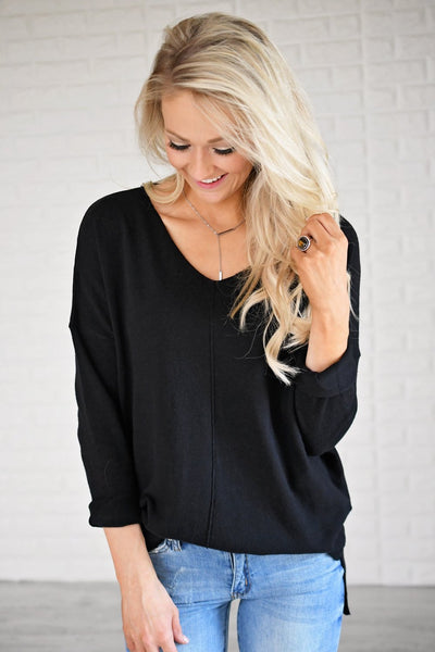 You Make My Dreams Sweater Top ~ Black – The Pulse Boutique