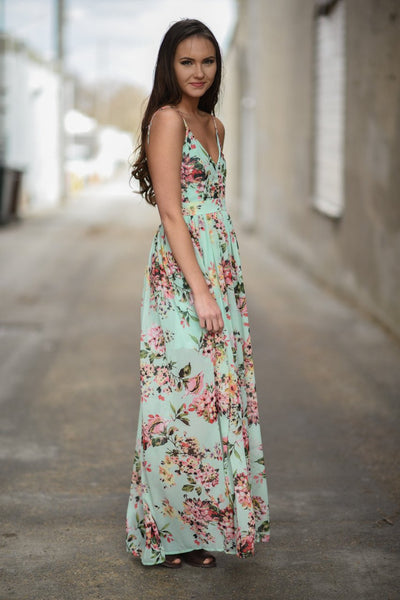 Fields of Freesias Maxi ~ Mint – The Pulse Boutique