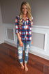 Red & Blue Striped Plaid