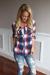 Red & Blue Striped Plaid