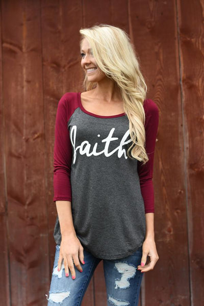 Faith 3/4 Sleeve Top – The Pulse Boutique