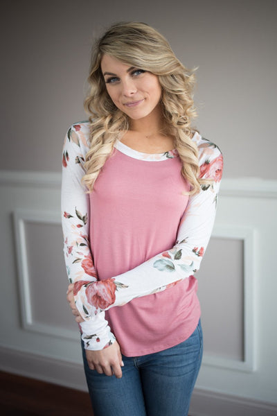 Like a Rose Floral Top – The Pulse Boutique