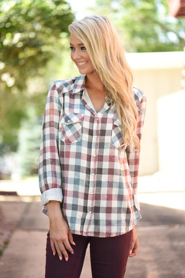 Mad for Plaid Top – The Pulse Boutique