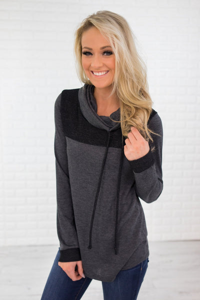 Go to Charcoal Cowl Neck – The Pulse Boutique