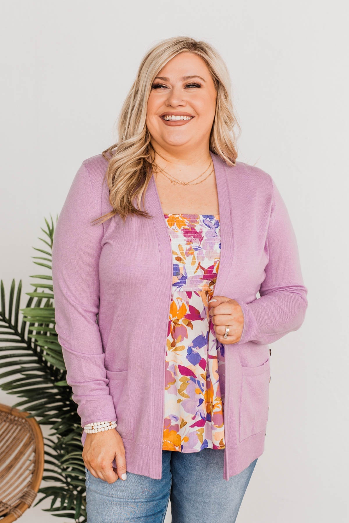 True To My Heart Open Front Cardigan- Purple – The Pulse Boutique