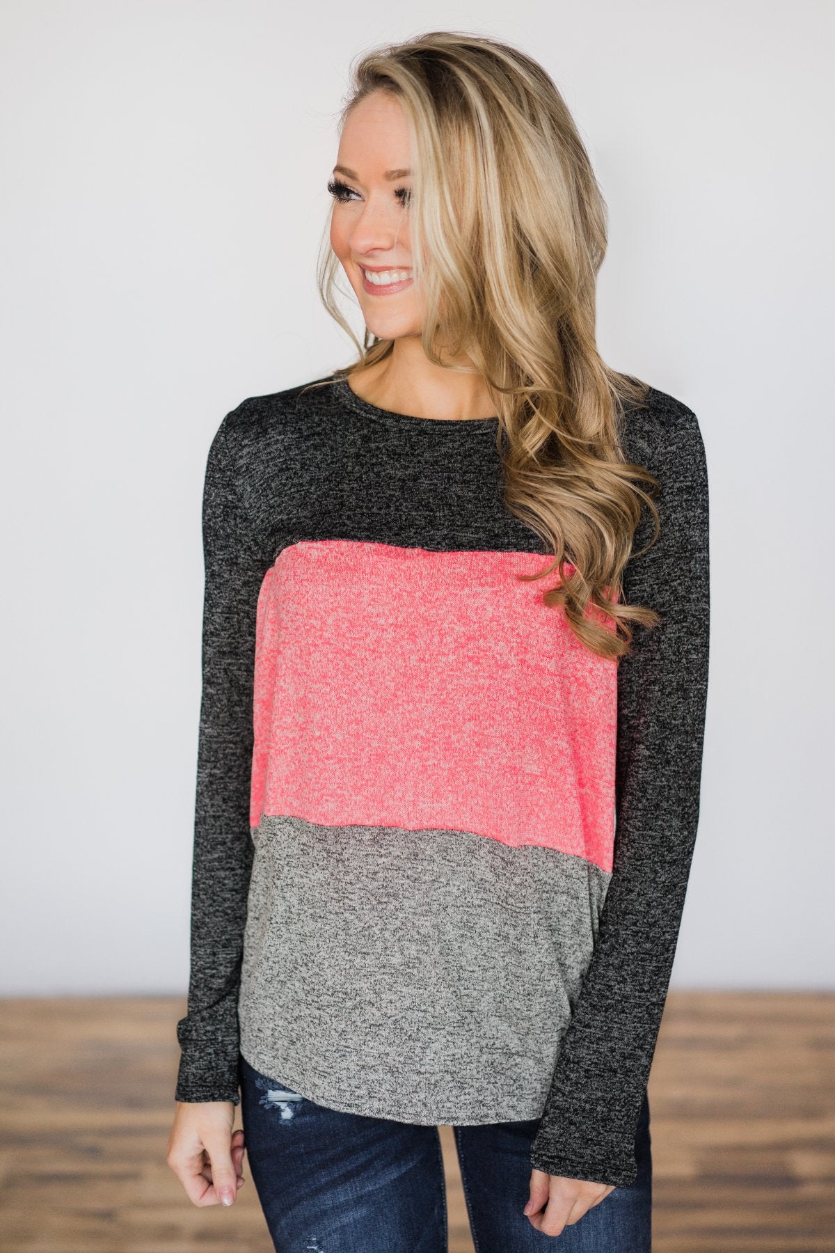 On the Brightside Color Block Top ~ Hot Pink – The Pulse Boutique
