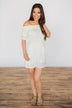 Off the Shoulder Ivory Romper