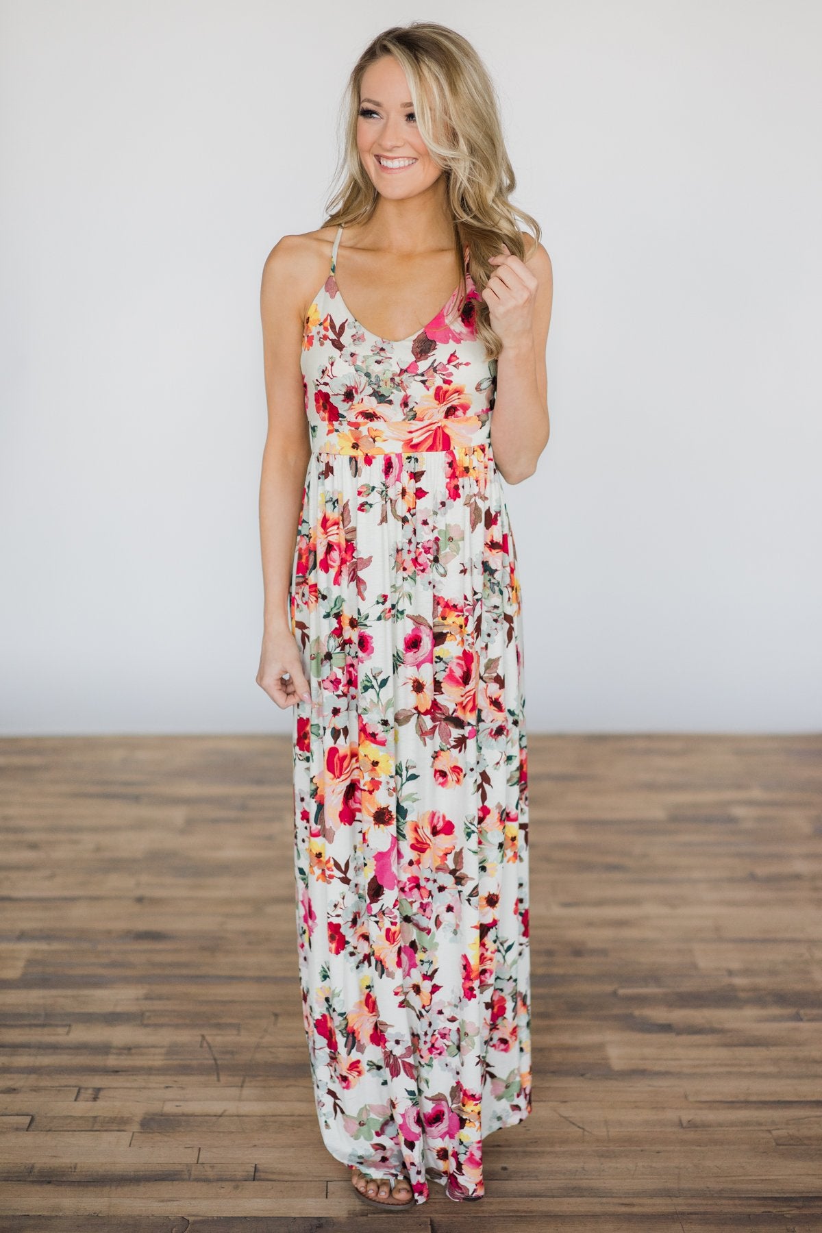 Bahama Breeze Floral Maxi Dress ~ Ivory – The Pulse Boutique