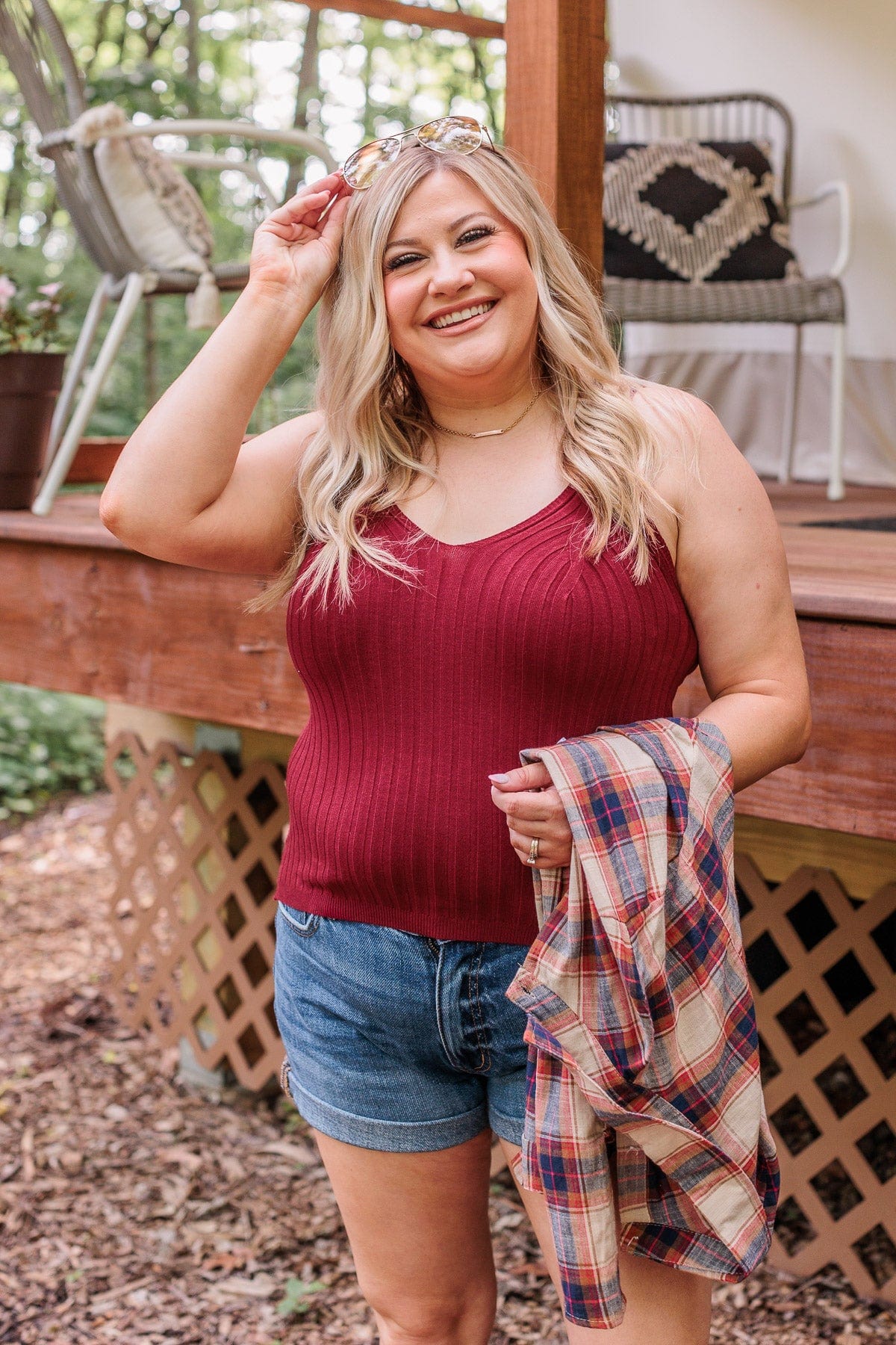 Dreaming Of This Ribbed Tank Top- Burgundy