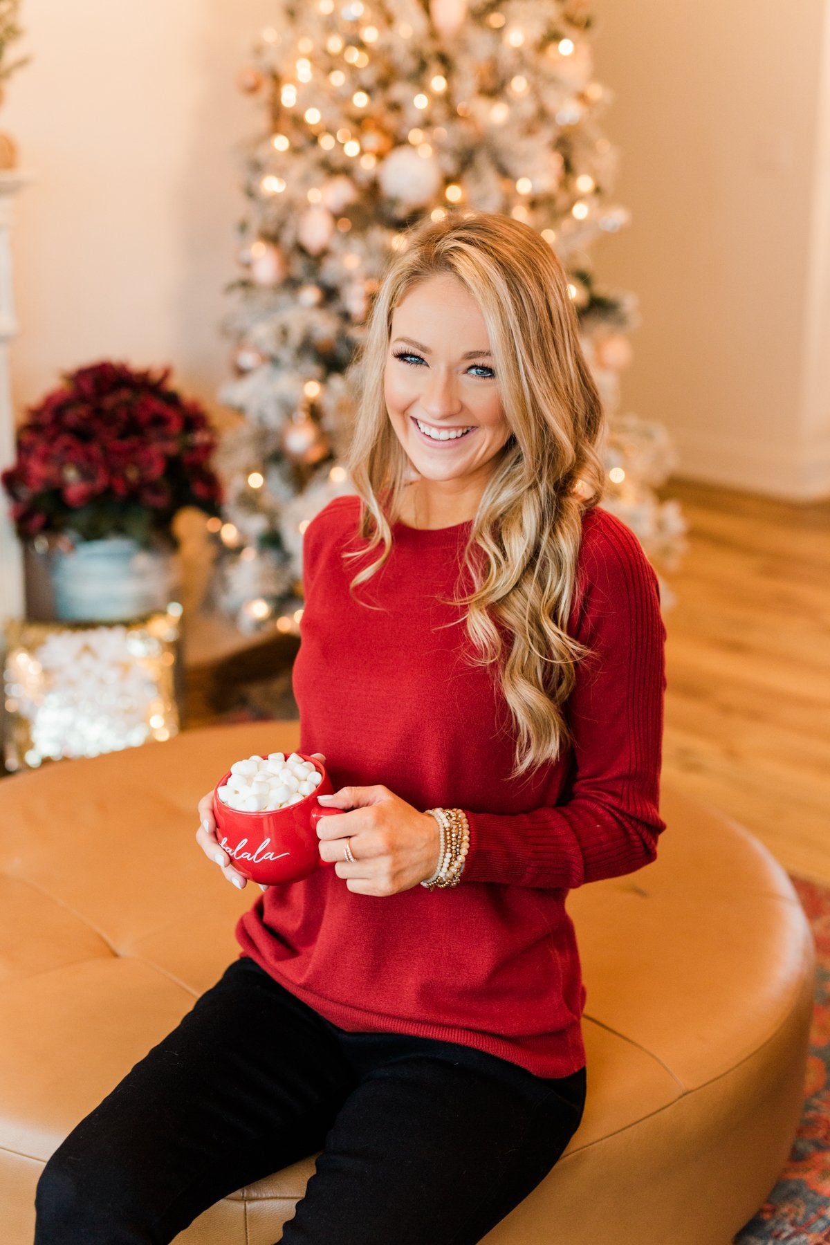 Darling Of Mine Knit Sweater- Crimson Red – The Pulse Boutique