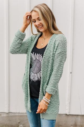 Green on sale popcorn cardigan