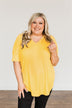 Perfectly Pretty Thermal Knit Top- Yellow