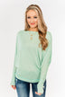 Hometown Cutie Lightweight Dolman Top- Mint