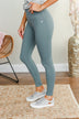 Pulse Basics Essential Athleisure Leggings- Slate Blue