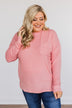 Putting Me First Knit Pocket Sweater- Pink