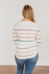 Be Your Beautiful Best Striped Sweater- Ivory & Multi-Color