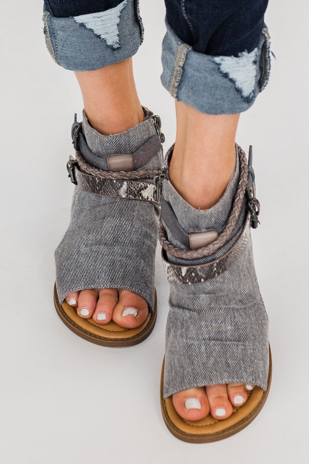 Blowfish Babie Sandals Smokey Grey The Pulse Boutique