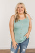 Choose Hope Lace Tank Top- Soft Turquoise