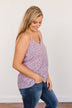 Budding Romance Floral Tank Top- Dusty Purple