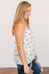 Swinging Into Summer Floral Tank Top- Ivory, Pink & Blue