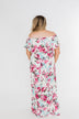 Dear Darling Off The Shoulder Floral Maxi Dress- White