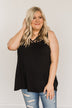 A Shining Moment Lace Tank Top- Black