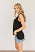 A Shining Moment Lace Tank Top- Black