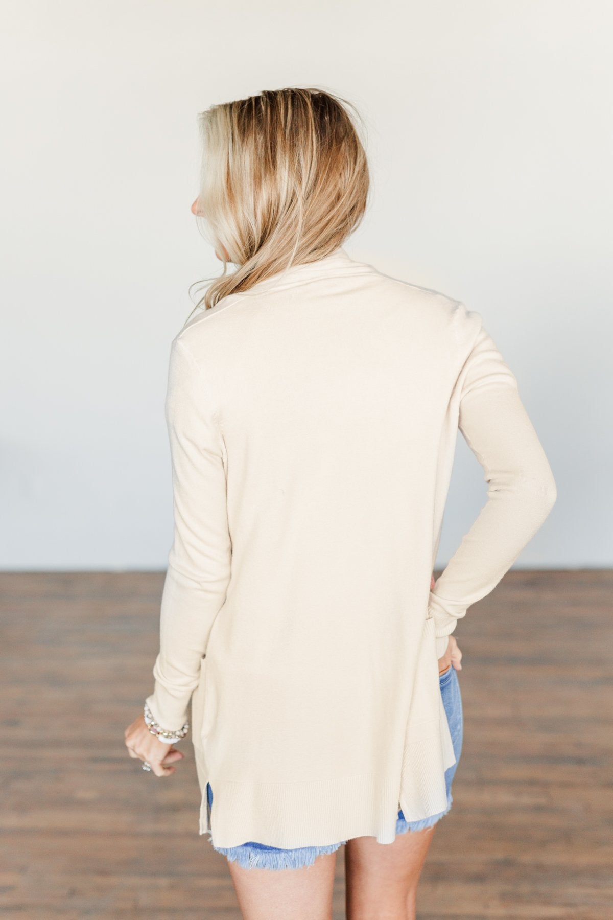 Time To Be Alive Drape Cardigan- Cream